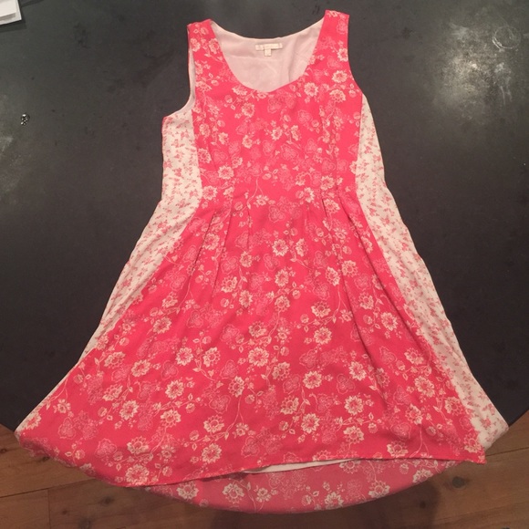 Pink Floral High-Lo Dress