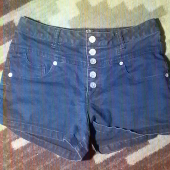 Navy blue high waisted shorts