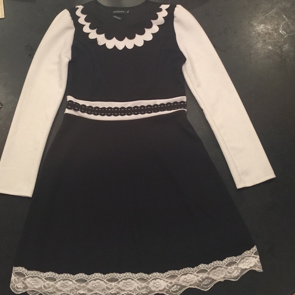 Kawaii Black And White Dress