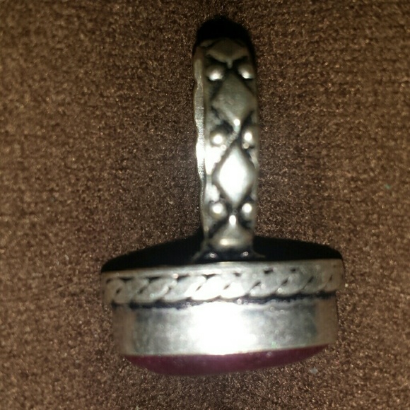 Red Silver ring - Picture 2 of 4