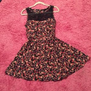 Mesh Top Floral Dress