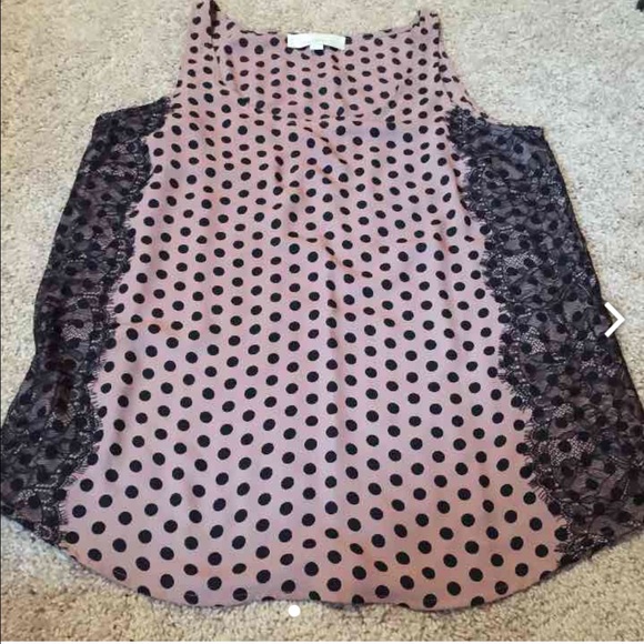 ❤️sold❤️ Blush and black Loft tank