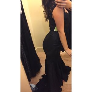 Black Mermaid Prom Dress