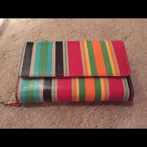 Colorful striped wallet