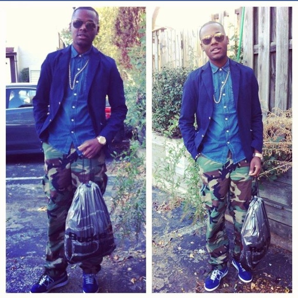 Classy navy blazer with gold buttons