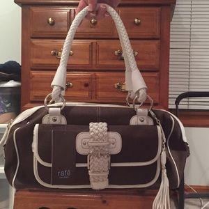 Brand new brown and white shoulder bag
