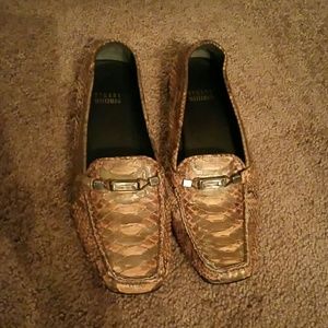 Stuart Weitzman Snake Print Loafers...