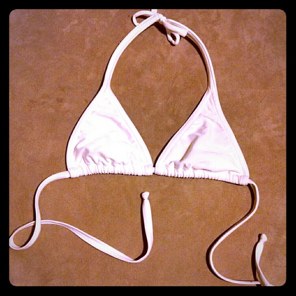 VIX by Paula Hermanny White Halter Bikini Top