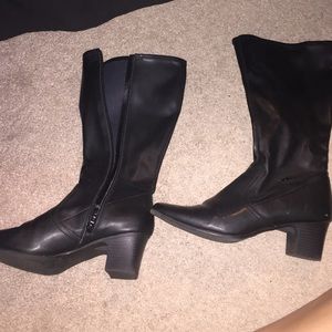 Tall black boots