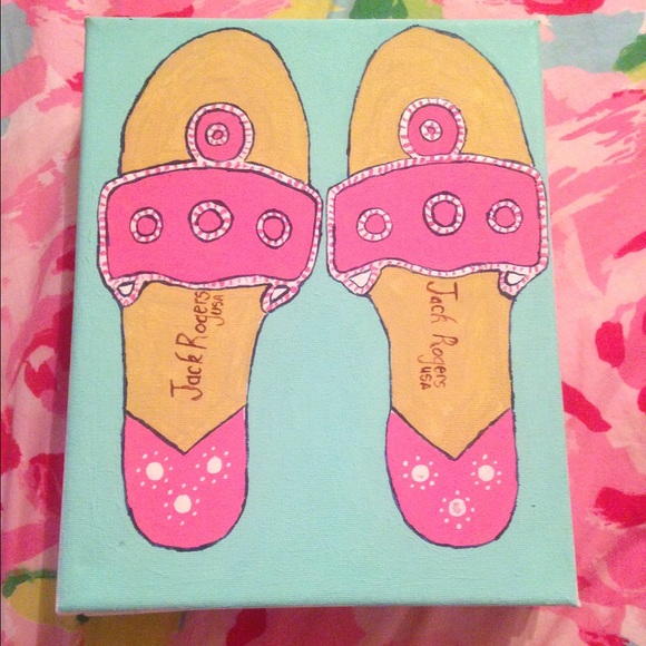 Jack Rogers inspired canvas