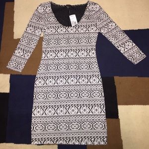 Black & White Bodycon Dress