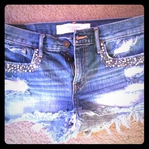 Abercrombie jeans shorts like new jeweled