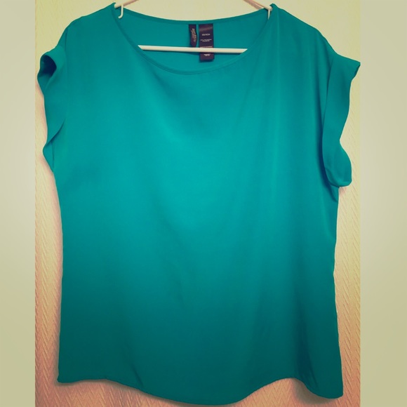 {Anthro} Boho Teal Top - Picture 2 of 5
