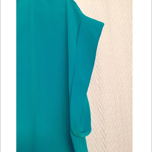 {Anthro} Boho Teal Top - Picture 4 of 5