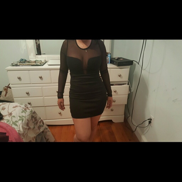 Mesh bodycon mini dress