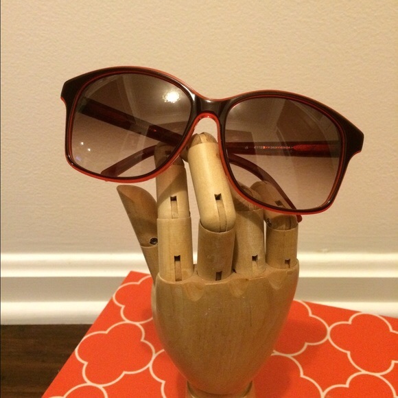 Red and Black Calvin Klein Sun Glasses