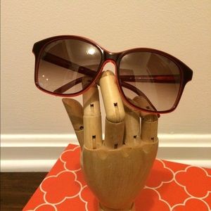 Red and Black Calvin Klein Sun Glasses