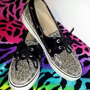 Cheetah print Sperrys