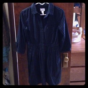 Blue and green plaid Levis dress.