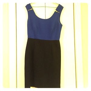 Black and blue dress