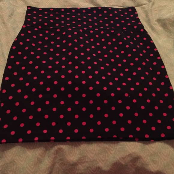 Pink Polka Dot Bodycon Skirt