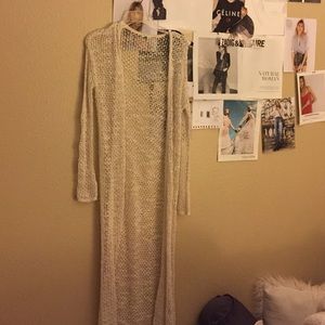 Beige floor length sweater