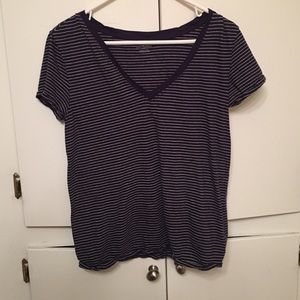 Navy striped v neck from urban
