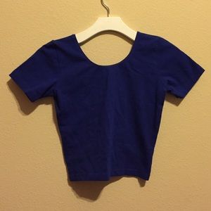 Blue crop top
