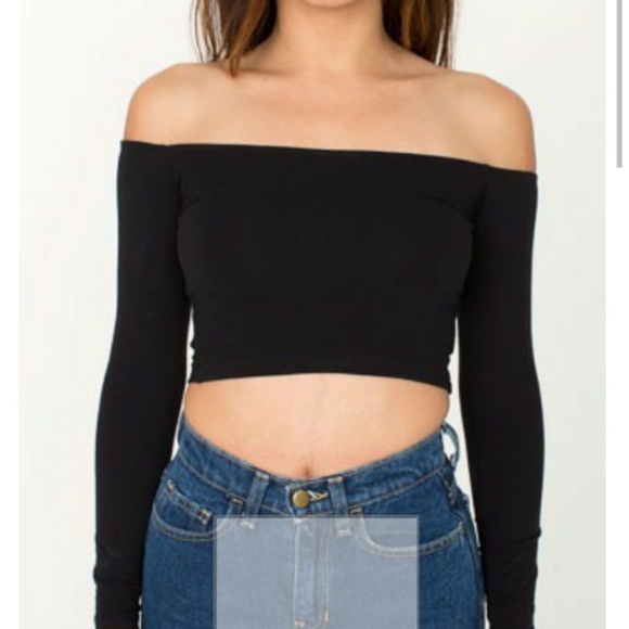 American Apparel Off the shoulder long sleeve