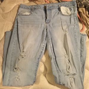 Light wash jeggings