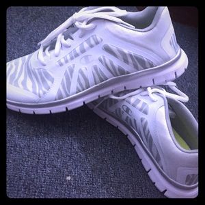 Champion sneakers white and silver zebra