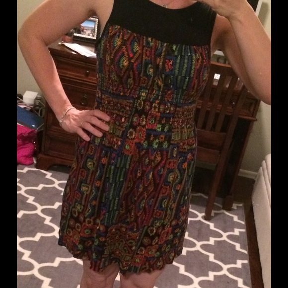 Aztec colorful short dress