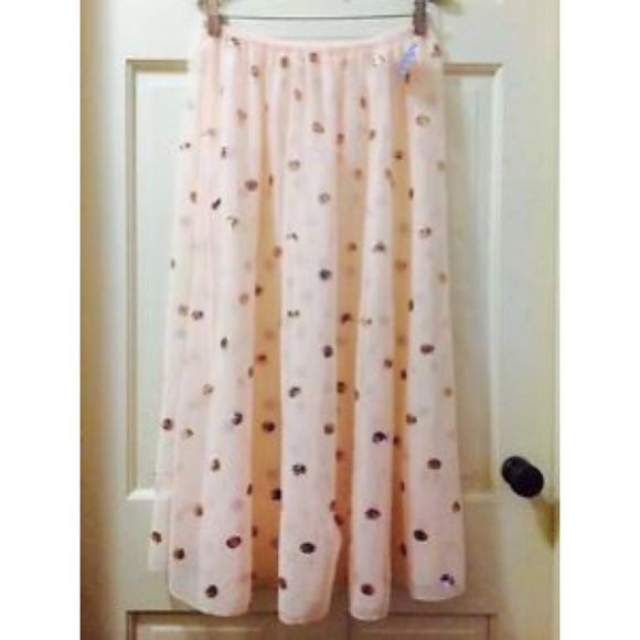 Free people sheer polkadot skirt - Picture 1 of 1