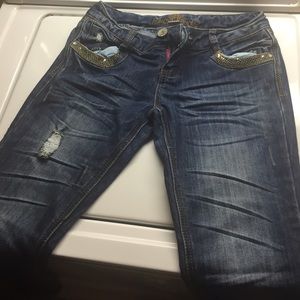 Sequence faded jeans