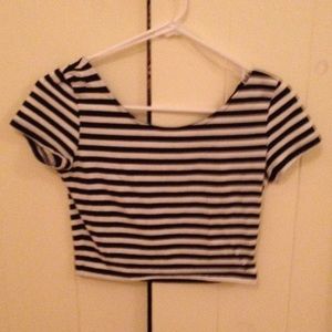 Never worn striped crop top