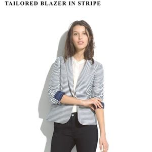 Madewell tailored blazer in stripe size 2