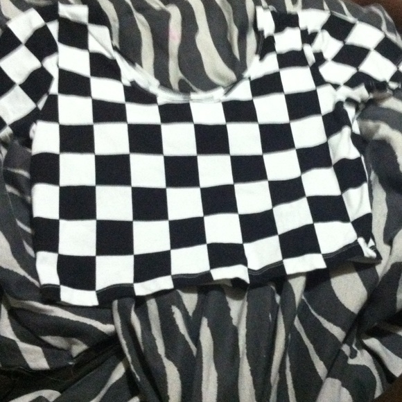 Checkered crop top