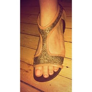 Gorg Seychelles Anthropology Gold Beaded Gladiator
