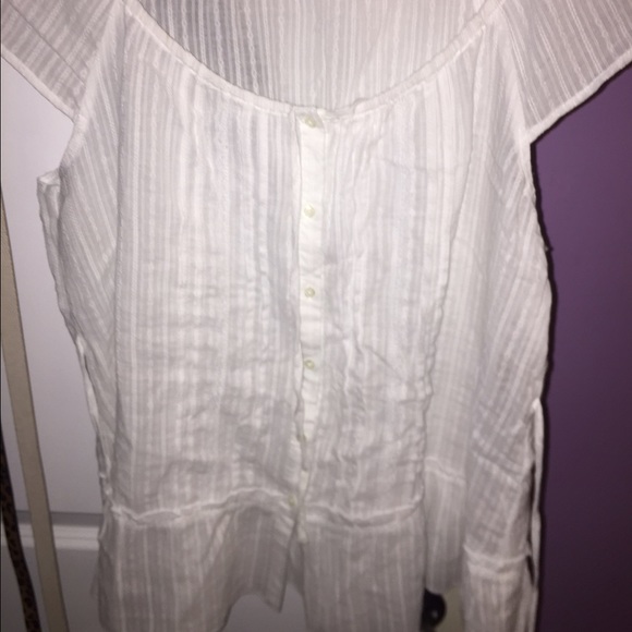 White peasant summer shirt