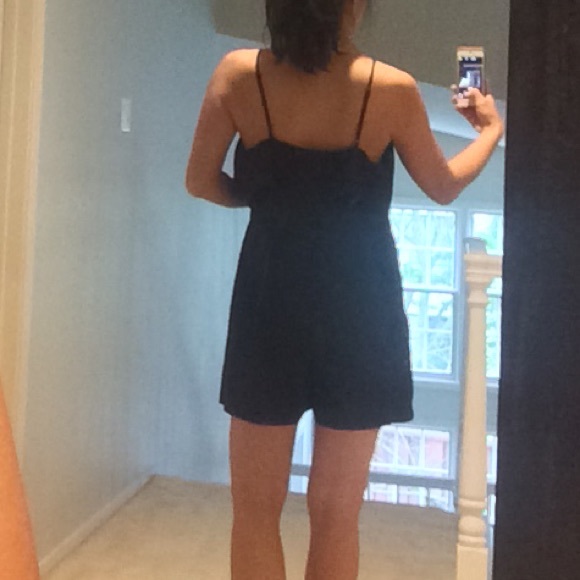 Aqua (Bloomingdales brand) black romper s/m - Picture 3 of 4