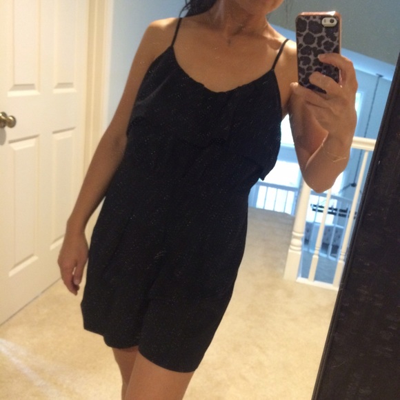 Aqua (Bloomingdales brand) black romper s/m - Picture 4 of 4