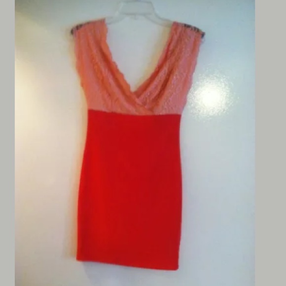 Foreign Exchange Coral Cocktail Dress size Small