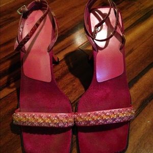Ninewest Pink strappy heels