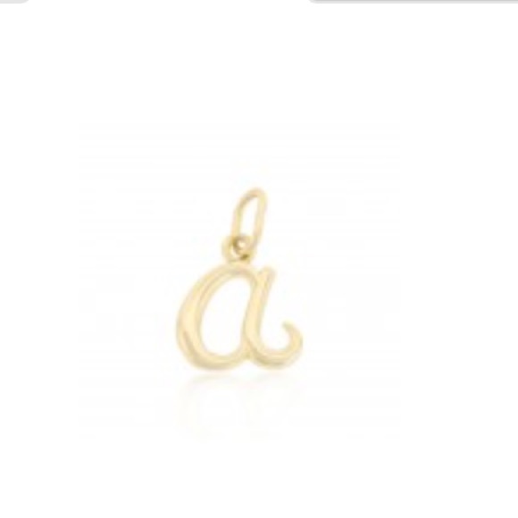 Lower case initial charms 10K gold
