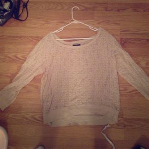 American Eagle, off the shoulder long sleeve