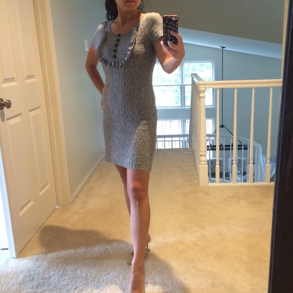Juicy Couture Dresses & Skirts - Juicy couture heather grey knit mini dress Petite