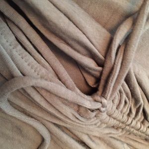 Sz. 3X Light Brown Tie Sleeve Top