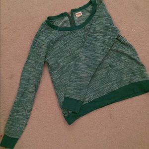 Green knit sweater