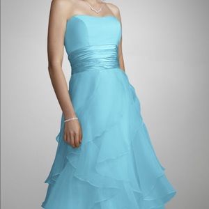 Pool Bool David's Bridal Tiered Organza Dress