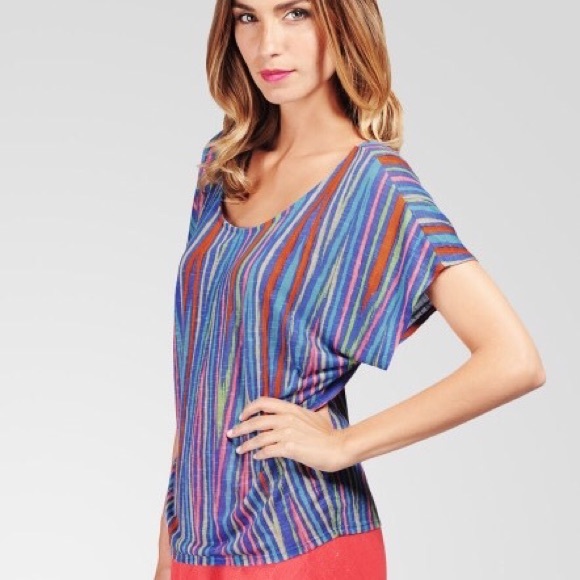Ella Moss Tops - Ella Moss Blue Khalo Tee